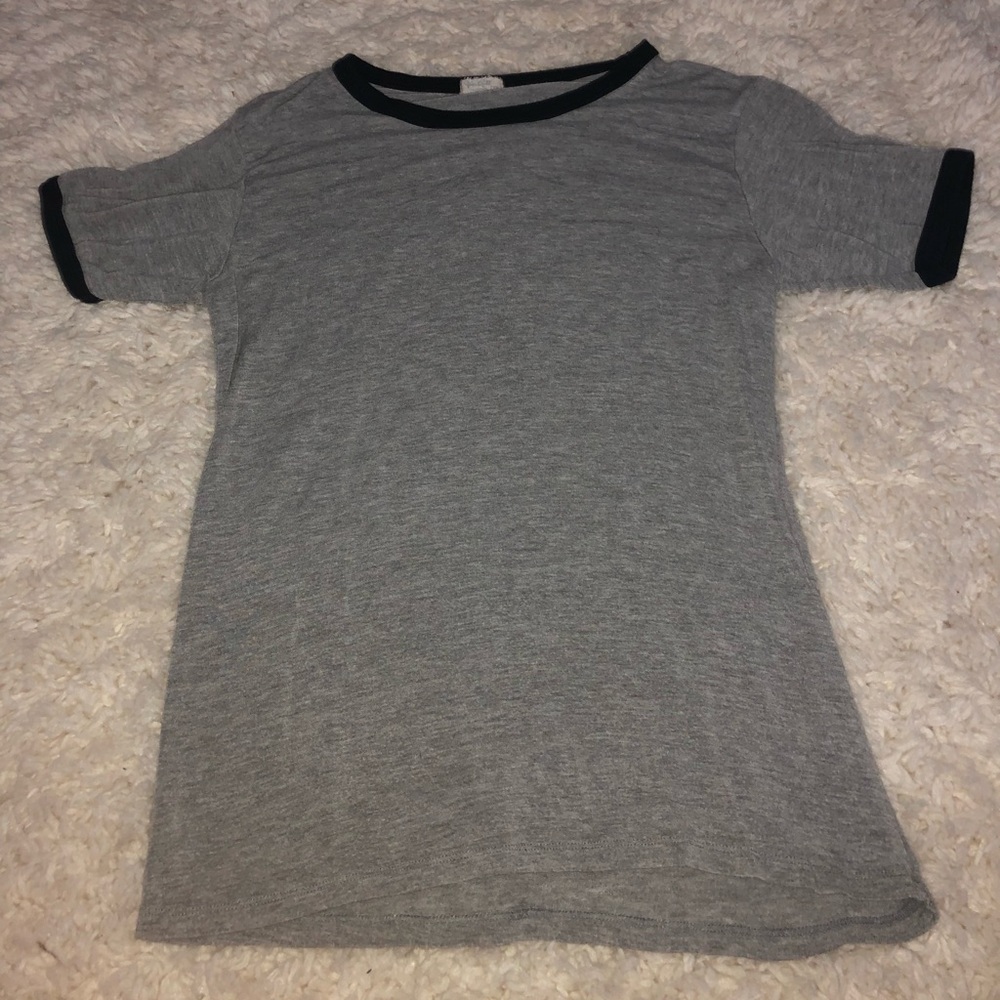 grey shirt with a fun twist